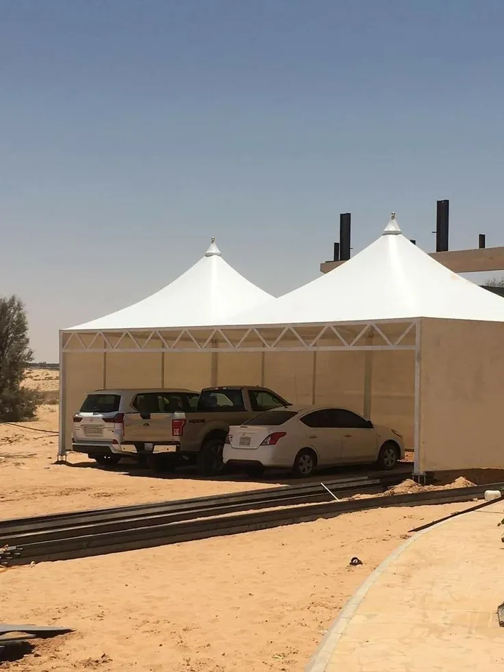 مظلات مواقف سيارات خارجية سواتر شرائح